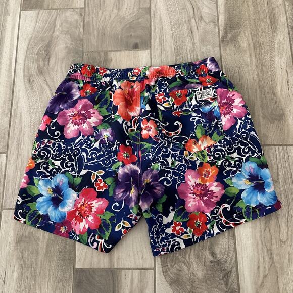 Polo Ralph Lauren Swim Trunks Men L Colorful Floral Hawaiian Shorts Bathing Suit - Picture 10 of 11